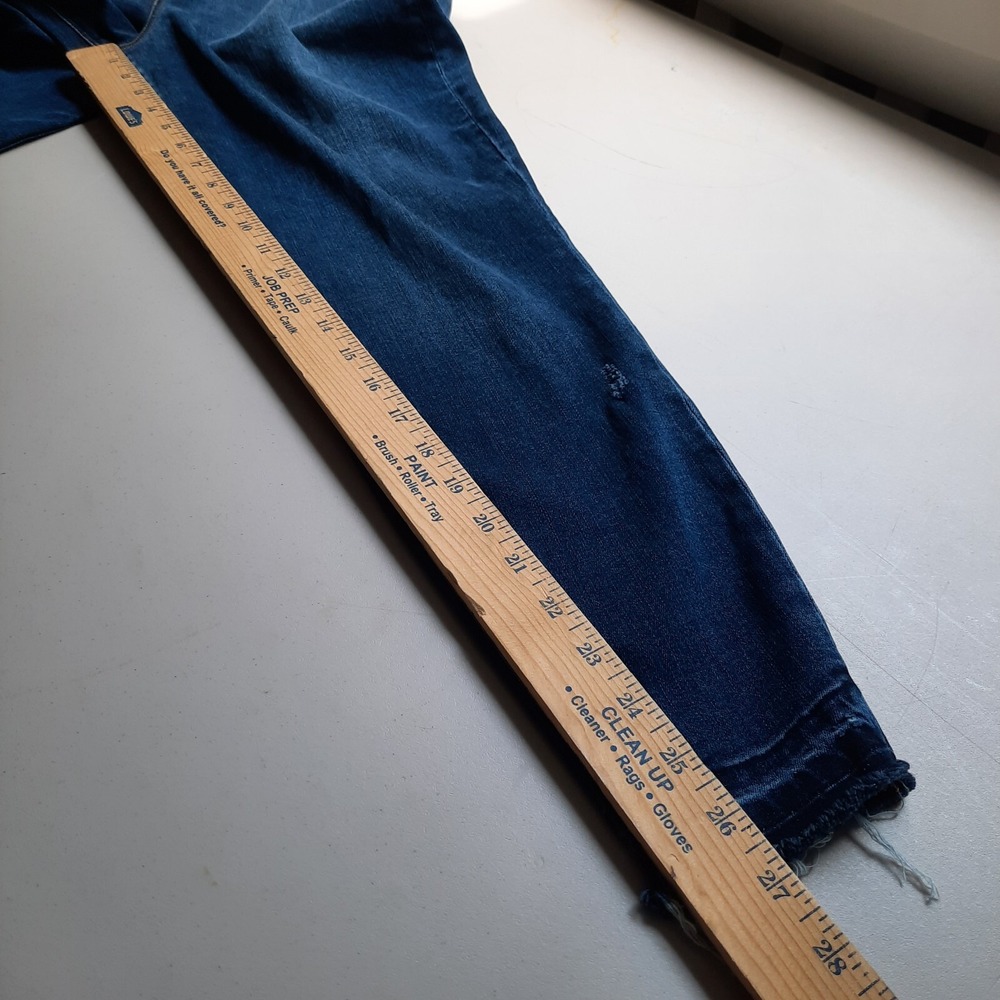 Spanx Jeans‎ Womens XL Pull On High Rise Skinny Ankle Distressed Raw Hem - Picture 13 of 14